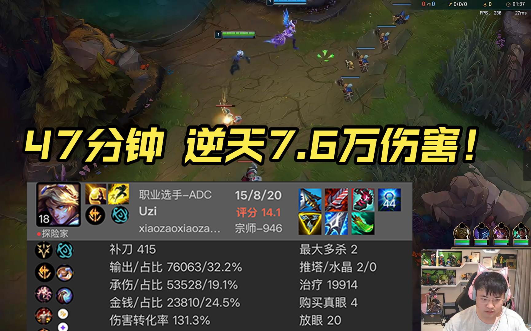  Uzi连续五场比赛得分超过大胜，掘金挑战极限！